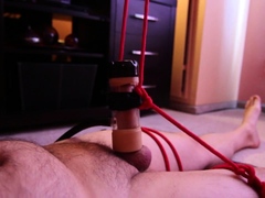 Machine Milked and twice ruined orgasm
