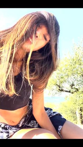 Today I want to take you to a very special place I found for my morning meditation/masturbation session!  I still can't get over how beautiful the little town is!