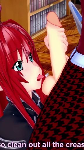 Rias Gremory sex in the Library - DXD NTR Madness Series   Clip 1