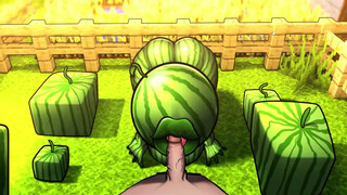 Hornycraft Minecraft Parody Steve Face Fuck Water Melon