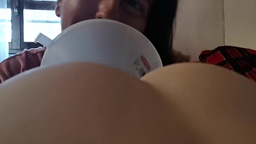 My friend farts in my face using a funnel 4K