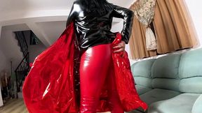 giant heart balloon pvc fetish. balloon pop, deepthroat and cum play