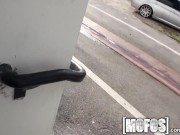 Mofos - Kiara flashes and sucks in public