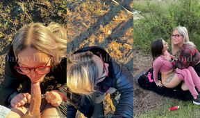 danyy blonde blows the cameraman and enjoys lesbian play with giraflow porn video