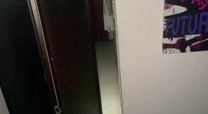 What happened when the neighbor decided to stop by to say hello