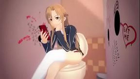 Asuna Yuuki Glory Hole Hentai