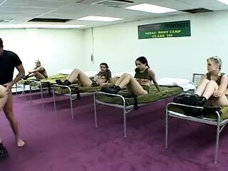 Hardcore Gang fuck at the Boot Camp