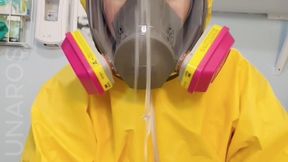 5 min Watch Nurse Luna Hazmat up with a little naughtiness she’s hiding under neath it all hehe then collect a sperm sample from her sick patient ion POV style while wearing my 3m Gas Mask and yellow hazmat suit and black XS latex uniglove gloves