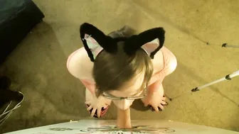 Neko Boi Services a VIP Through His Homemade Glory Hole