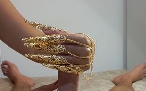 My Golden Predator Claws Make Your Cock Crazy - Handjob Tease &amp; Intense Loud Orgasm POV