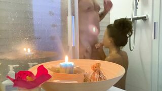 Night Shower Sex with my Roommate