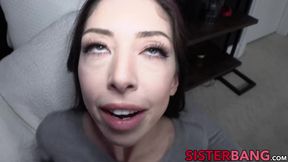 Harlowe Blue's big tit sister gets hammered doggystyle by her big dick boyfriend