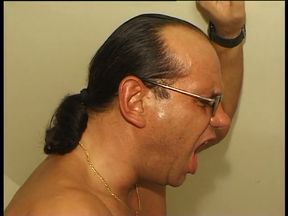 Wonderful tiny brunette with small tits banged by old man