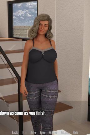 Grandmas house: mature MILF is having orgasm during massage ep.19