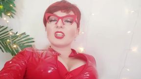 Arya Grander - Red Pvc Catsuit Vinyl Fetish, Femdom Pov Dirty Talk Humiliation