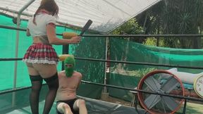 Naught Boy didn't listen to his teacher so he got punished