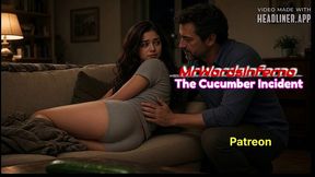 Roommate's hidden anal obsession exposed with a cucumber