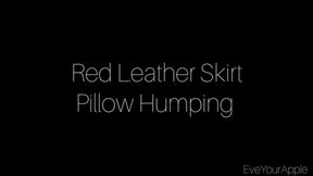 Red Leather Skirt Pillow Humping