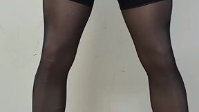 Tgirl with massive cock cums in pantyhose - ultimate compilation
