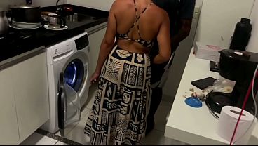 Young brunette married woman calls the big-dicked technician to fix the