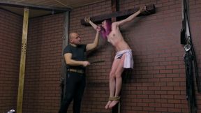 spread eagle bondage and bdsm caning