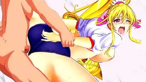 Voluptuous anime vixen teases with luscious curves in fiery solo seduction scene