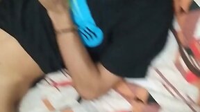 Catching stepbrother in the act of self-pleasuring