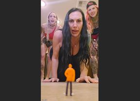 TINY MAN WANTS TO BE CRUSHED BY THREE GIANTESSES:
Mars Solo, Fallon Jane, & Inked2Plz