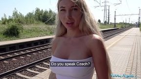 Blonde Agent Gets Fucked Publicly at Train Station