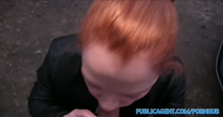PublicAgent Gullible ginger fucked over a car