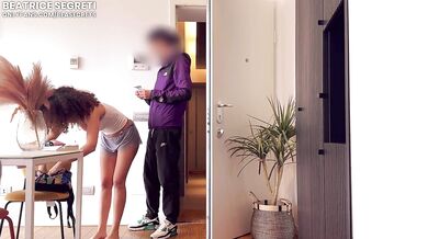 Italian Whore Seduces Delivery Boy Pounding His Face With Cum Gush