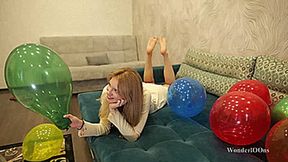 Cassie pops lying on the couch