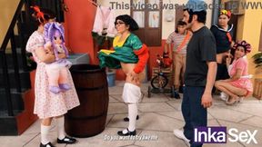 Latino man reveals his girlfriend's curvy body and leads neighborhood into an anal frenzy