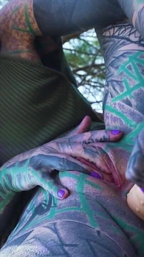Public Solo Anal - Massive Gape, Prolapse, Squirt on Motor Scooter