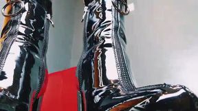 PVC LEGGINGS AND BOOTS ASMR CLIP