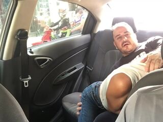 I give my boyfriend a good oral pleasure in the back seat of the Uber