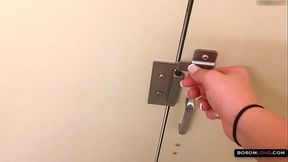 Mile high club brunette pussy fingering &amp_ big natural tits