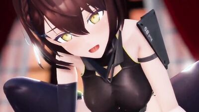 Hot big titted redhead in latex takes hard POV cock ride in hot cartoon action