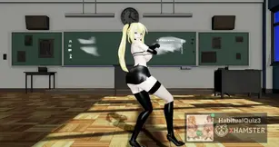 Public gangbang turns 3D anime babe Mirai Akari into a wet, busty sex toy
