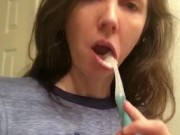 Lily Lark - Snapchat Spitty Titties (AKA Titties and Toothbrushing)