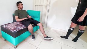 Omg My Stepsister Came Home Early From College and Caught Me Masturbating with One of Her Panties...