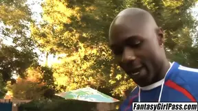 Fantasy girl gets a double penetration 3some with huge black cocks