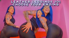 Shiny Leathet Legings JOI Choose Your Ending