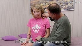 Legal-age Euro Teen 18+ With Perky Tits Gwyneth Petrova Screwing Older Dude - Cumshot