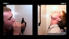 Beau Kennedy and Matthew Star go wild in a glory hole vid