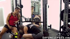 ”Aaron Allen got a nice booty stretching from Trent Summers & Jax Thirio”