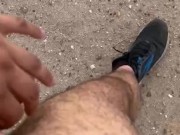 Naked Hike and then Jacking Off next to Highway!!