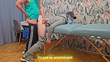 Cum in the ass in front of the girl.