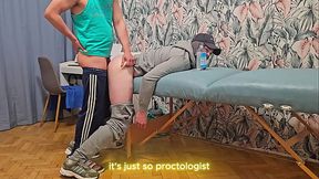 Cum in the ass in front of the girl.