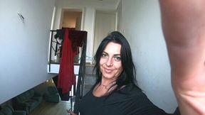 smoking leather dance. ripped jumpsuit pussy tease, toilet pee and dirty masturbation